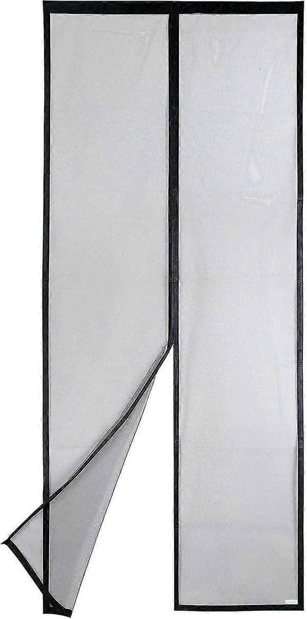 Magnetisk myggenet kompatibelt med dør (100x210, sort)