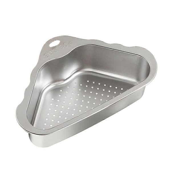 Triangular Corner Strainer Practical Sink Basket Silver