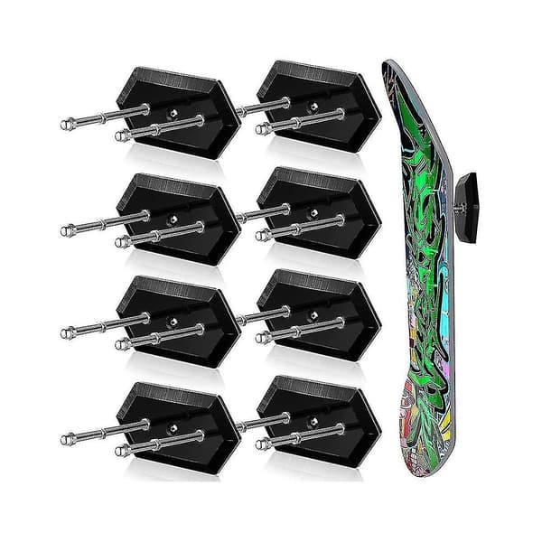 8-pack Skateboard Wall Mount with Screws Floating Skateboard Hanger Skateboard Mount Hanging Skatebo The Best