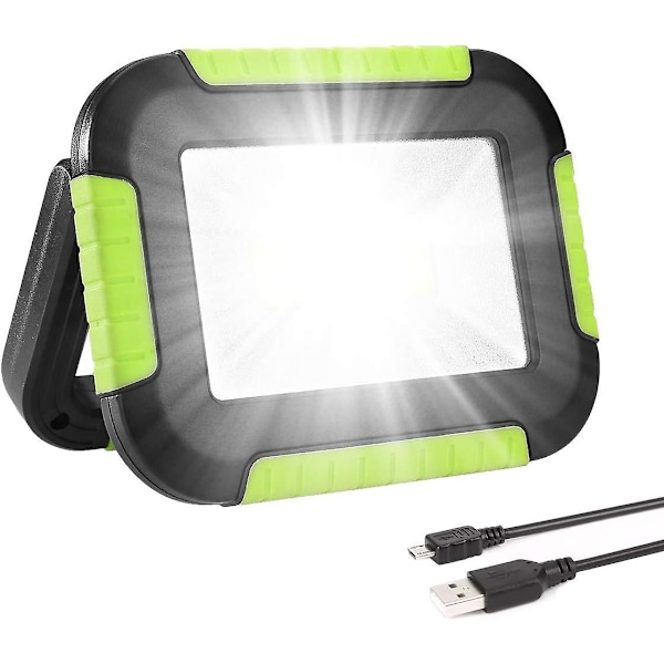 10w 1000lm Bærbar LED-Overlygte, Genopladelig LED-Overlygte, 3 Lysstyrketilstande, Robust Til Camping, DIY, Byggeplads Osv., Kold Hvid