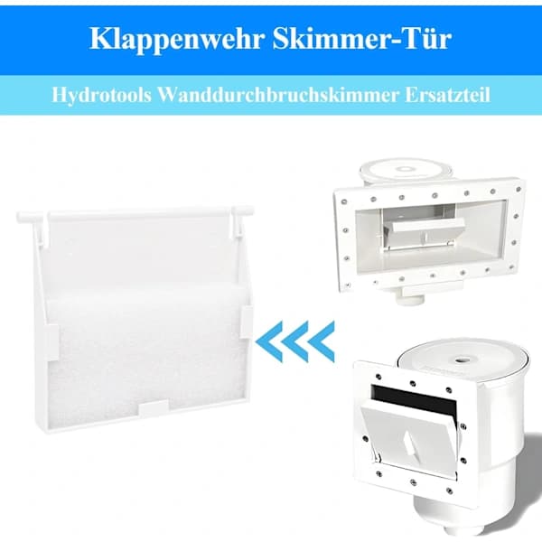 Standard poolskimmerventil, reservedel til indbygget skimmer, reservedel til overjordspool og poolskimmer, A
