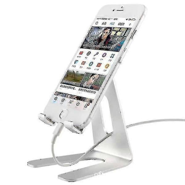 Mobilt tillbehör laddningsställ telefonhållare (silver)