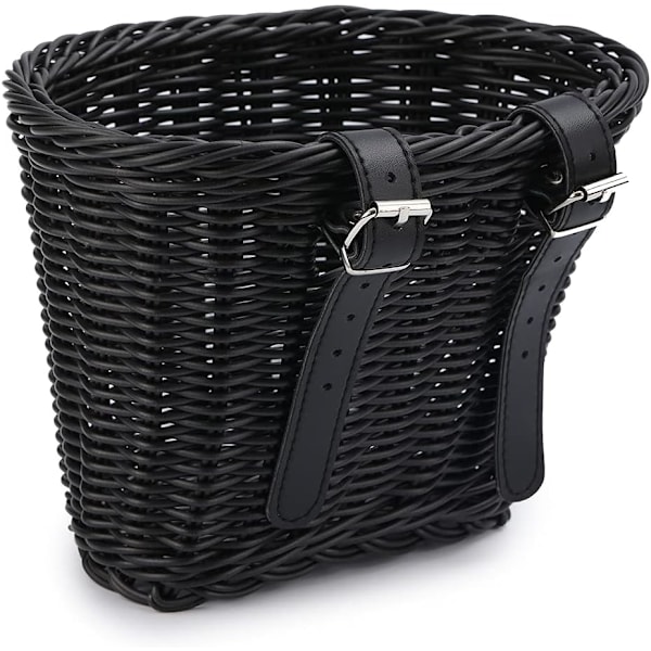 Plast Rattan Cykelkorg Fram, Cykelkorg Förvaring, PE Vävd Justerbar