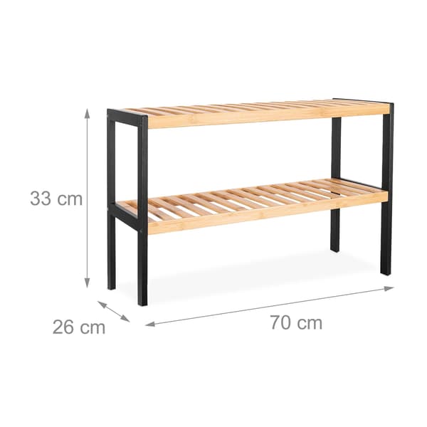 Bamboo Shoe Rack – Space-saving 3-tier shelving