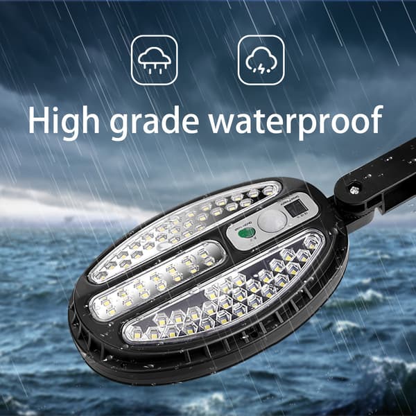 1 stk innebygd batteri bevegelsessensor med fjernkontroll solcellelampe