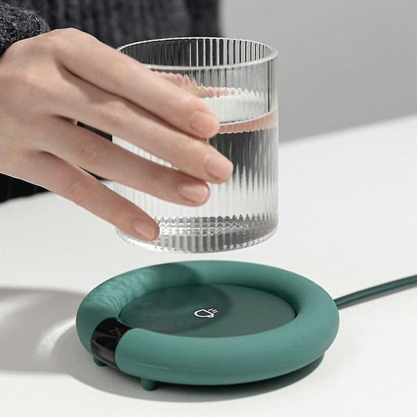 Three-speed constant temperature heated coaster & hot water coaster (green)