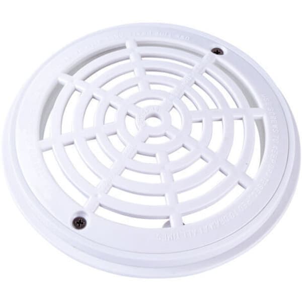 Pool Drain Grate Round Bottom 18 x 20.3 cm White