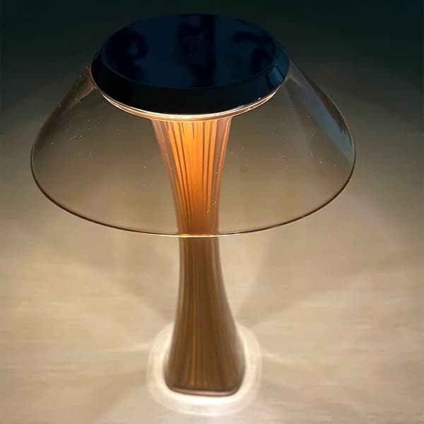 Small Waist LED Table Lamp Soft Dimmable Reading Lamp Touch USB Charging Decorative Light (Rose Gold 2784384)