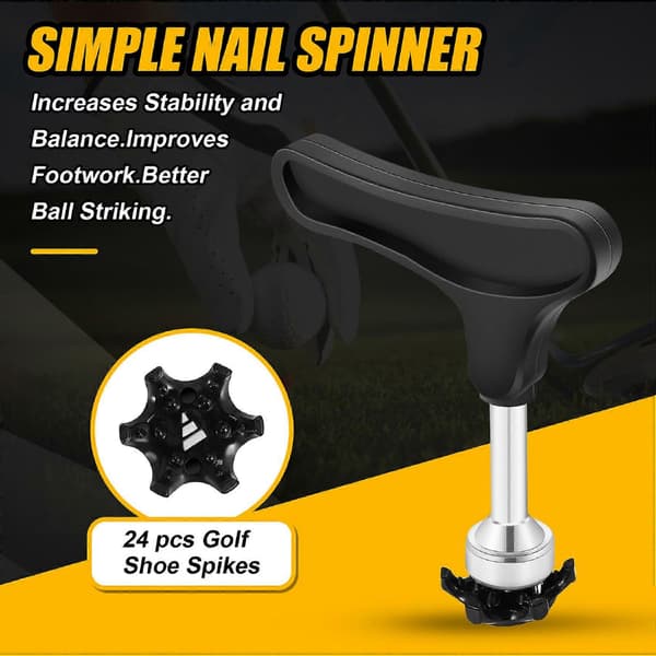 20pcs Studs for Easy Replacement, Universal Non-Slip Golf Shoes, with Golf Stud Wrench Two-Pin Shoe Remover Replacement-XS6-