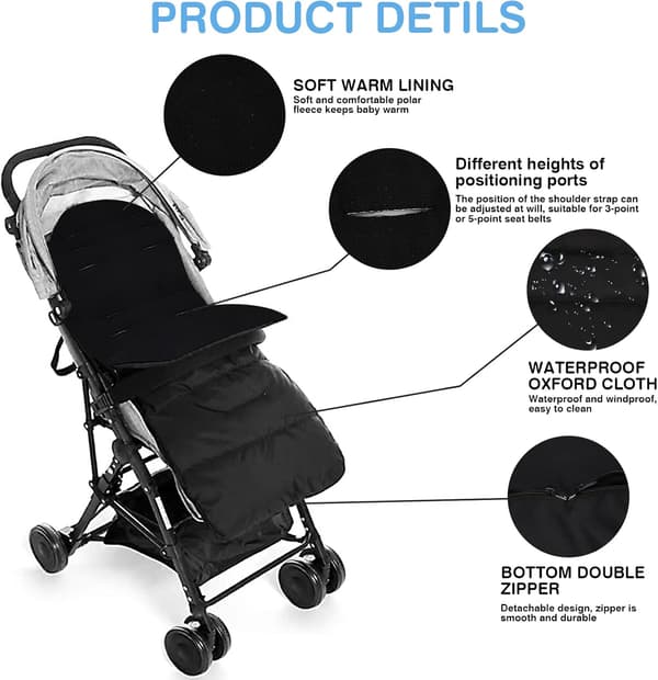 Universal Stroller Footmuff Windproof Keeps Baby Warm Sleeping Bag