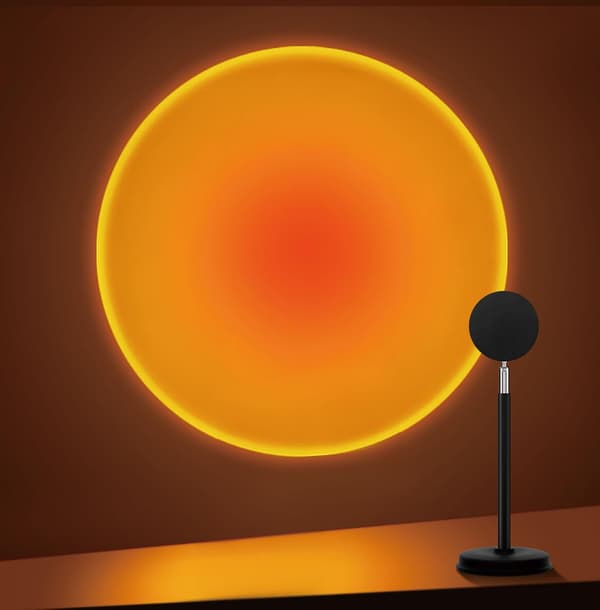 Sunset Lamp Projector, 180 Degree Rotation Sunset Projection Lamp LED Night Light Floor Lamp with USB Port, Sunset Lights