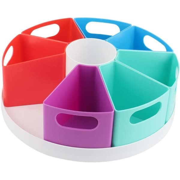 360 Degree Rotating Desktop Stationery Box, Multifunctional Creative Pen Holder, Detachable Cosmetic Storage Box