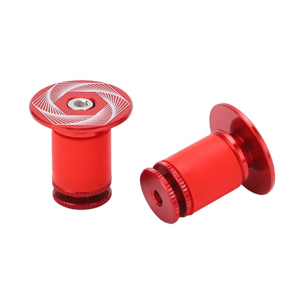 RISK Bicycle Handlebar Bar Ends Aluminum Lock MTB Mountain Handle Grips End Plug Red 0.1 0.1