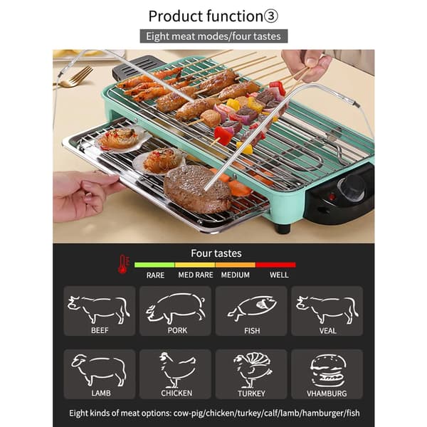Digital kötttermometer Grillmatlagningstermometer med 2 sonder för ugn, grill, stekning