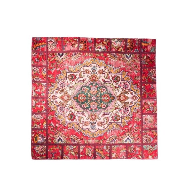 Vintage Tabriz (persia) matto- puuvilla- käsinkudottu matto- 160 * 160 cm 160 cm