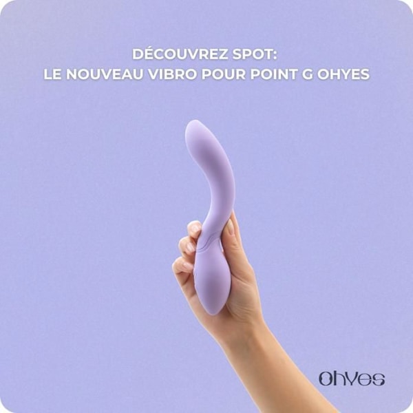 Vibromasseur til G-punktet, Feminine OHYES Lavendel, G-punkt sekslegetøj, Intense, multiple og diskrete orgasmer