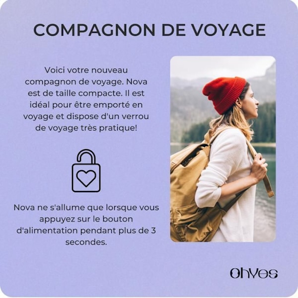 OHYES Lommevibrator til kvinder - Klitorisstimulator - Mini Bullet Vibrator - Nova Mini vibrator - Lavendel Lila