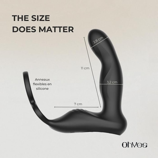 OHYES Elektrisk Prostatamassager - Prostata Anal og Perineum Vibrator - Prostatamassager