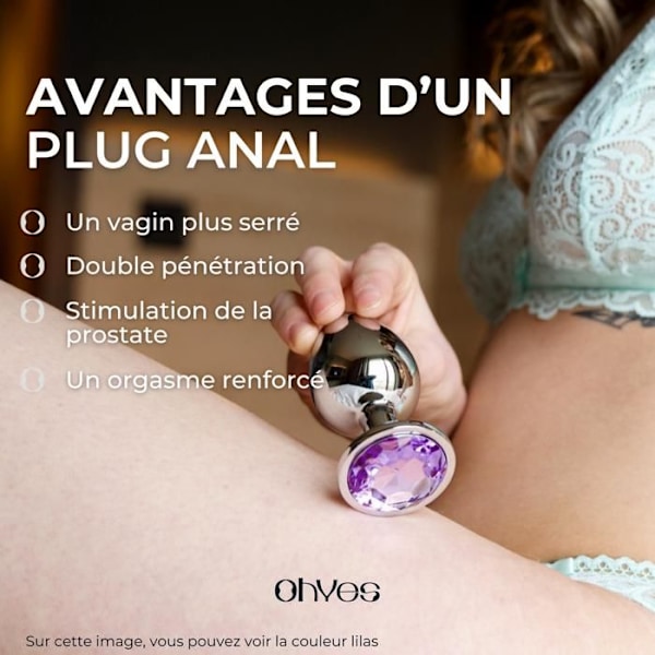 OHYES Analpluggset i metall 3 delar - Analpluggset för kvinnor och män - Blå
