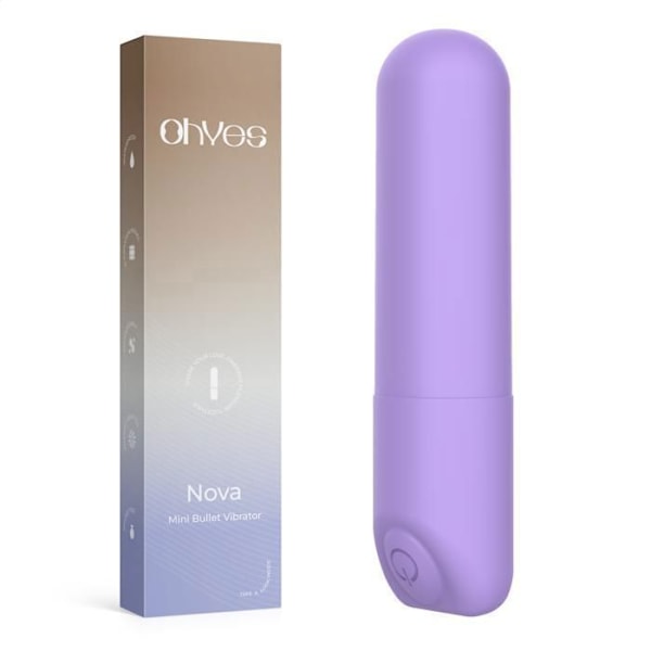 OHYES Bärbar vibrator för kvinnor - Klitorisstimulator - Mini Bullet vibrator - Nova Mini vibrator - Lavendel Lila