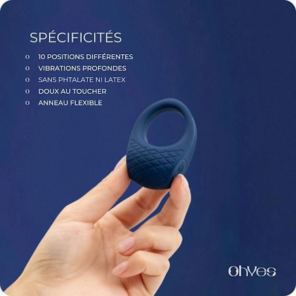Cockring Vibrant Sexleksak Man - Peniskring - Ring för Penis - Cockring - Penisringar - Sexleksaker Vibrator Par - Blå