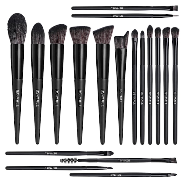 BS19 - BS-MALL 18 st. exklusiva Make-up / sminkborstar av Bästa Kvalité