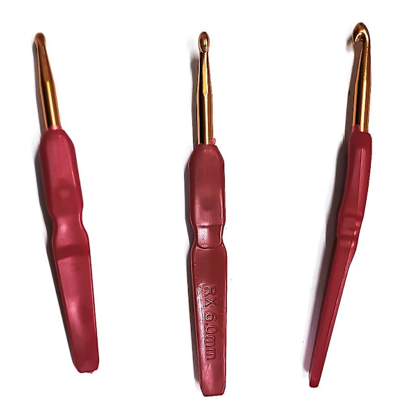 N143 - Set med 8 st. ergonomiska virknålar multifärg one size