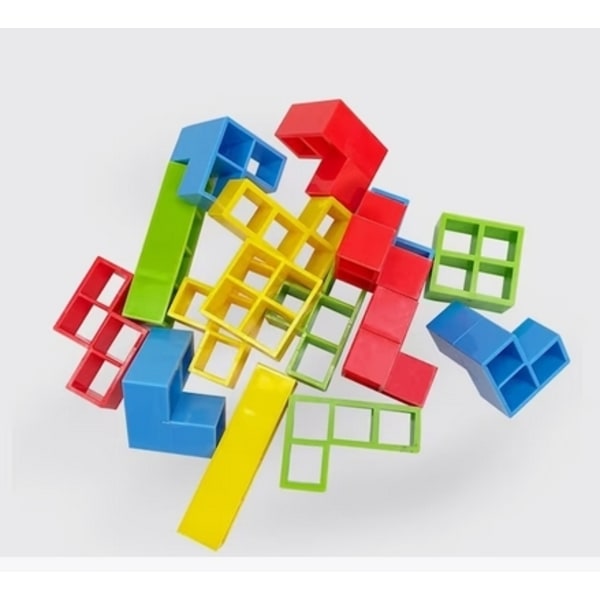 48 st Tetra Tower Balance Stacking Blocks Spel, Brädspel För 2 Spelare+ Familjespel