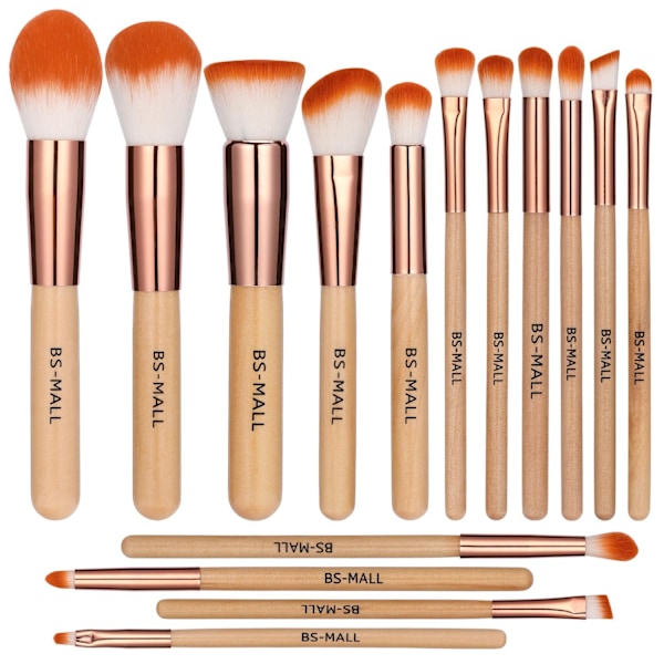 BS11 - BS-MALL 15 st. exklusiva Make-up / sminkborstar av Bästa Kvalité