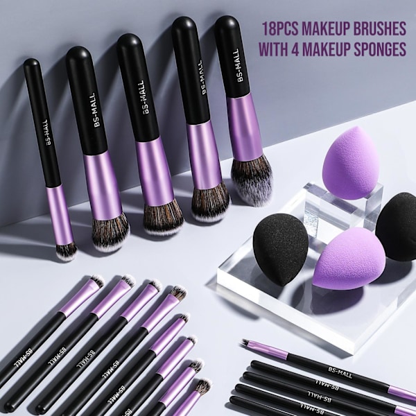BS25 - BS-MALL 11 st. exklusiva Make-up / sminkborstar av Bästa Kvalité