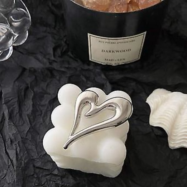 JUSCH Broschnålar Hjärta Söt Lapel Hijab för Kvinnor Mode Broscher Smycken----- Silver,WZ-478R