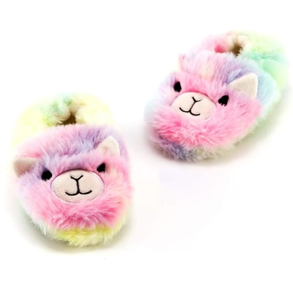 Baby Piges Bløde Plys Hjemmesko Tegneserie Varme Vinter Hjemmesko (Indvendig længde 15,5 cm)
