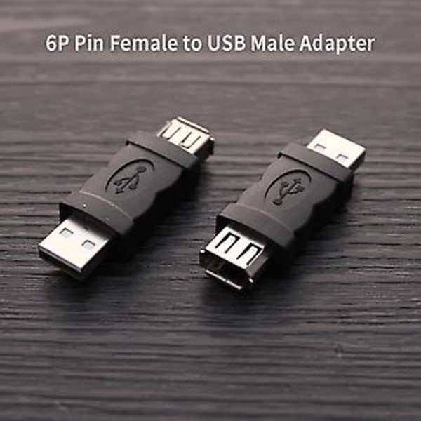 Firewire Ieee 1394 6-stifts Hona till USB 2.0-omvandlare Datorkabelkontakt