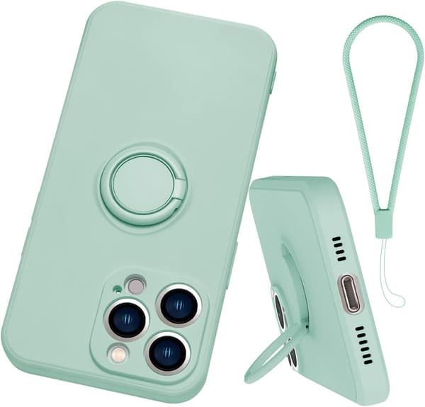 Silikonringhållare fodral för iPhone 13 Pro Max, Full Body Protec