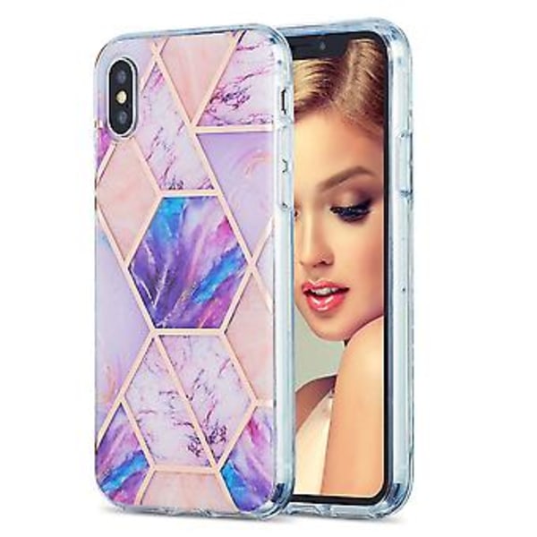 TPU Skyddande Skal för iPhone XS / X (Rosa Lila)
