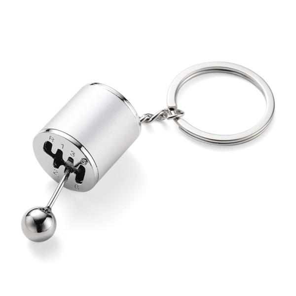 (Sølv) 6-trins nøglerings gadgets, bilgearkasse model nøglering, C