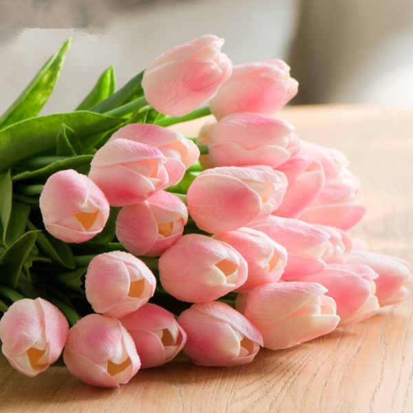 10 stk Kunstige Tulipaner i Silke