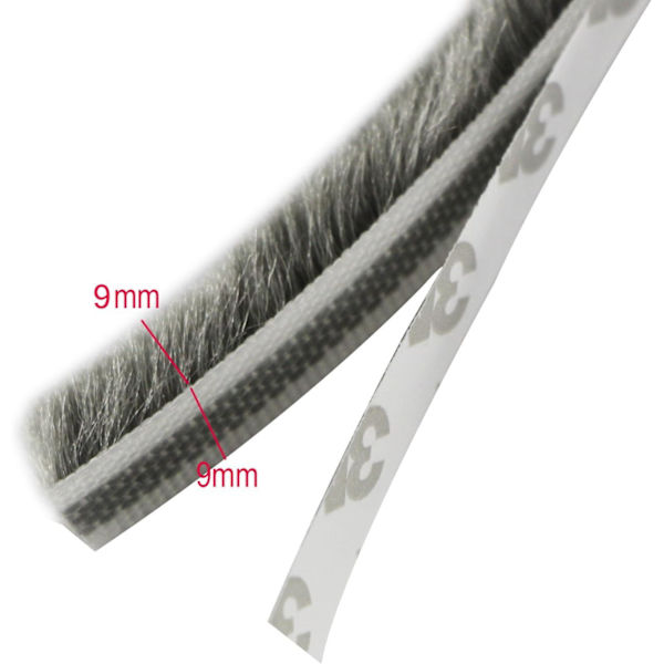 Självhäftande dammborste 9 mm x 9 mm för flyttbara fönster