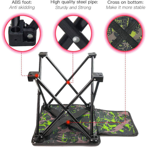 Taitettava kannettava jakkara, Mini Lazy Ladder Stool Camping Outdoor Fo