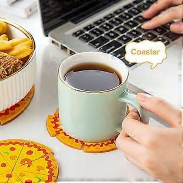 2 st Bordstabletter Runda Bordstabletter Set om 2 Pizzaformade Tryckta Bordstabletter