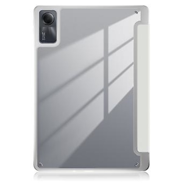 3-lags Solid Farvet Tablet Etui til Xiaomi Redmi Pad SE (Grå)