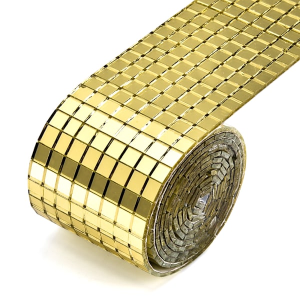 3200 Stycken (Guld) Självhäftande Kvadratiska Spegelmosaikplattor