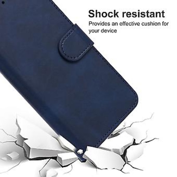Lærtelefonveske for ZTE Nubia Red Magic 7S (Blå)