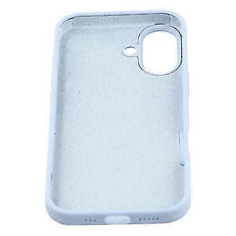 Kompatibelt Skal för iPhone 16, Solid Silikon, Stötsäkert Telefonskal (Ljusblå)