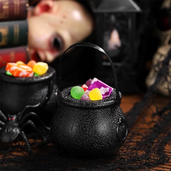 10 stk Mini Candy Bucket Witch Cauldron med håndtak Cauldron Hall