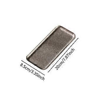 Rektangulær serveringsbakke, køkkenbagebakke, madbakke, opbevaringsbakke, bageplade til madlavning i restaurant (20 cm x 8,5 cm)