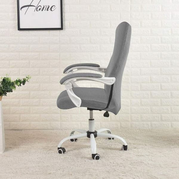 Jacquard Stretch Grå Vannbestandig Kontorstoltrekk Compute