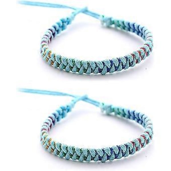 12 Färgglada Unisex Vänskapsarmband Partnerarmband modell selectionsky blue( FÄRG 1)