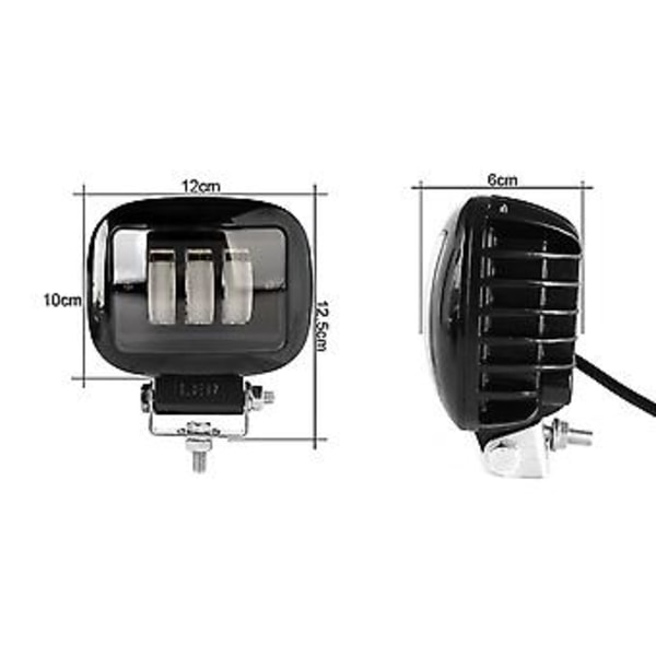 6D Linse 5 Tommers Rund Firkantet Led Arbeidslys 12V For Bil 4WD ATV SUV UTV Lastebiler 4x4 Offroad Motorsykkel Auto Arbeids Kjørelys( )