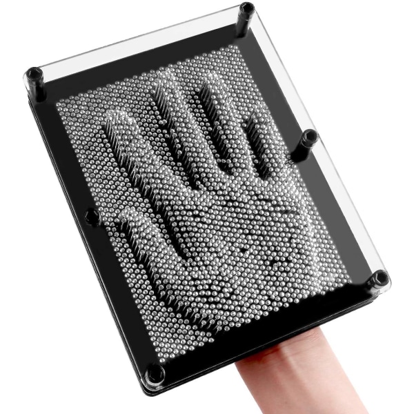 （13x10x4cm）Pin art 3D skulptur 3D sømplade sømplade pintryk håndaftryk søm